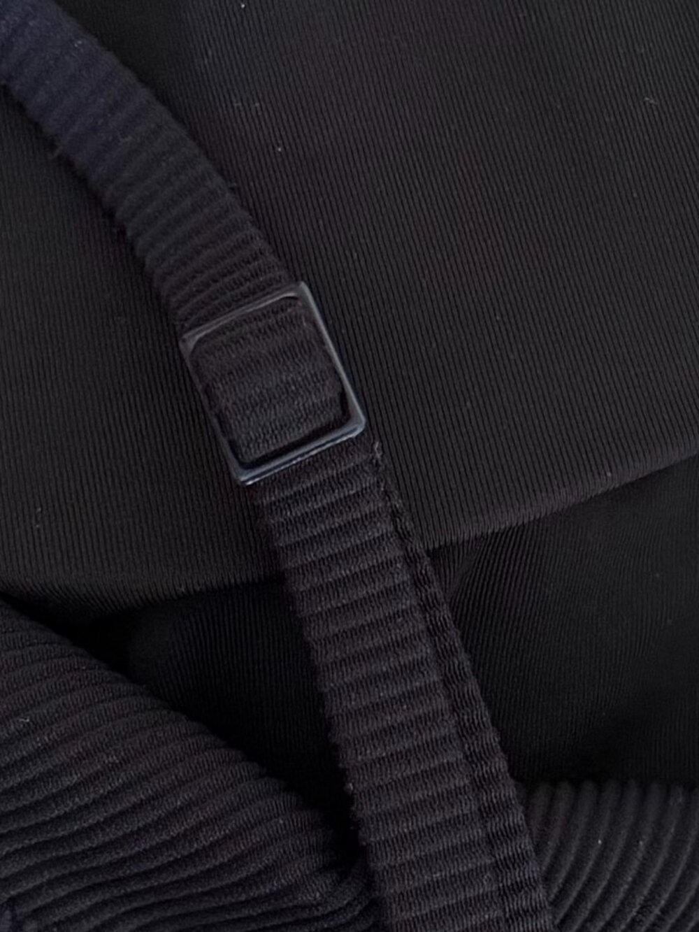 Aerie Large Long One Piece Full Coverage Black Ribbed Swimsuit - Picture 6 of 8